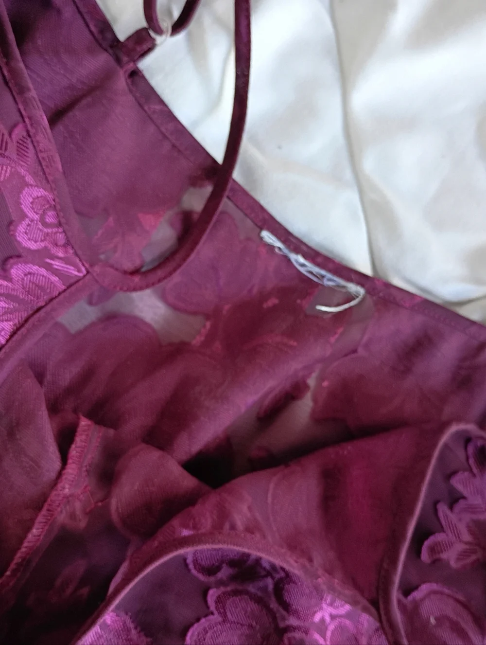 Vintage Lacey Teddie Nightie Lingerie Top - Picture 5 of 8
